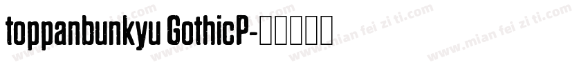 toppanbunkyu GothicP字体转换